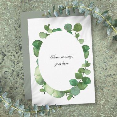 Eucalyptus Boho Greenery Personalized Message Thank You