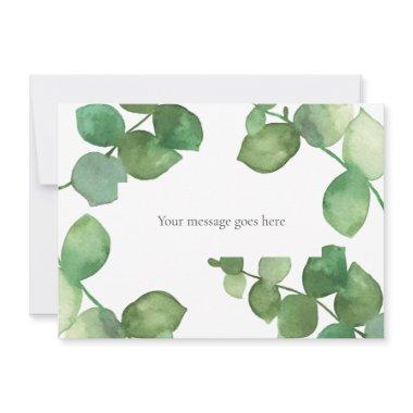 Eucalyptus Boho Greenery Your Message Thank You Invitations