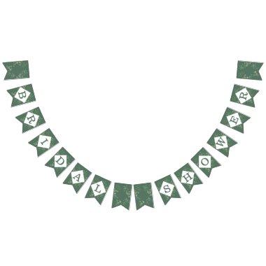 Eucalyptus Botanical Greenery Modern  Bunting Flags