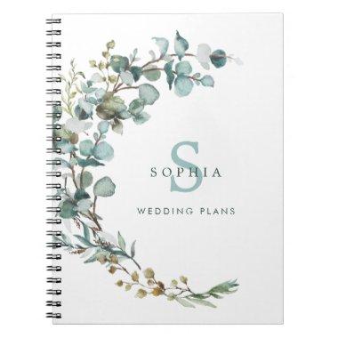 Eucalyptus Botanical Monogram Wedding Notebook