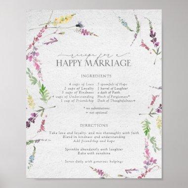 Eucalyptus Botanical Recipe for a Happy Marriage P Poster