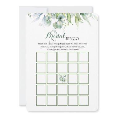 Eucalyptus Bridal Shower Bingo Game Invitations