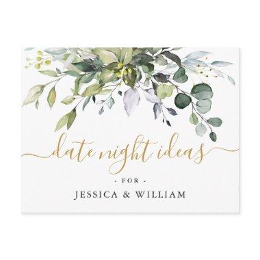 Eucalyptus Bridal Shower Date Night Idea Invitations