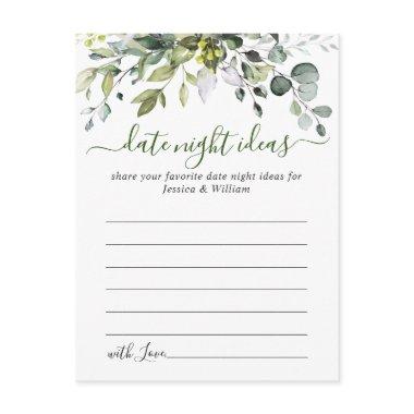 Eucalyptus Bridal Shower Date Night Ideas Invitations