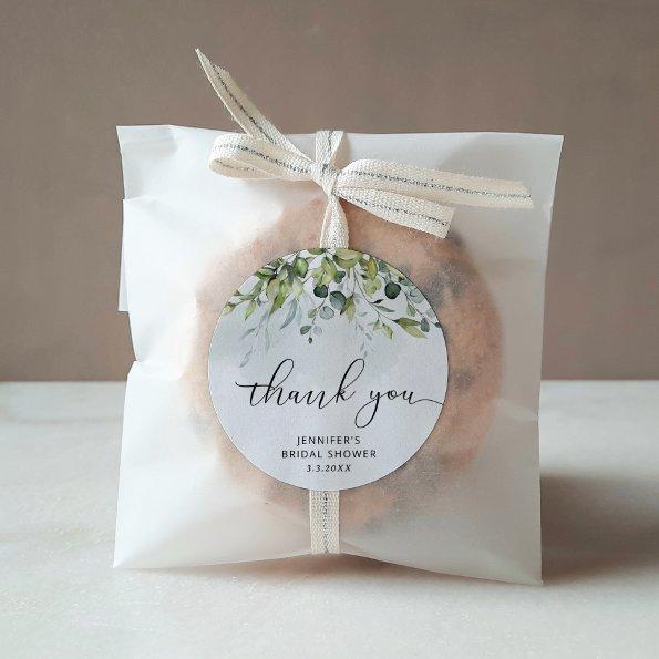 Eucalyptus  favor classic round sticker