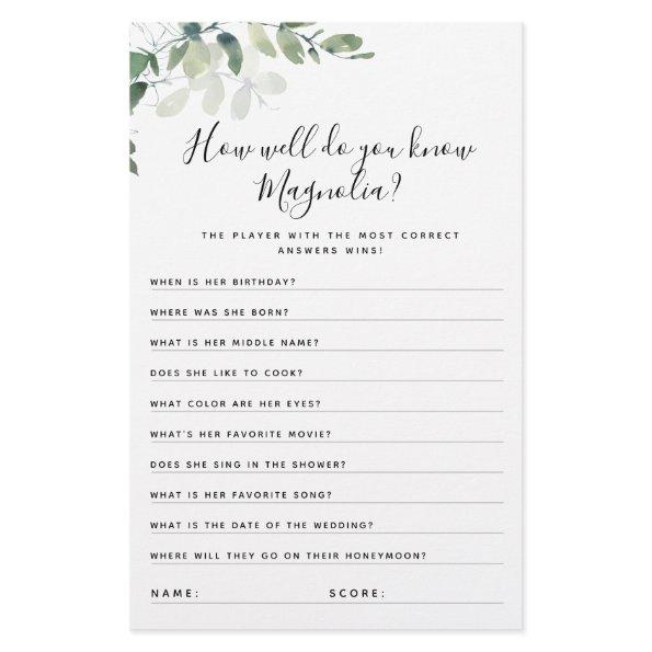 Eucalyptus  Game