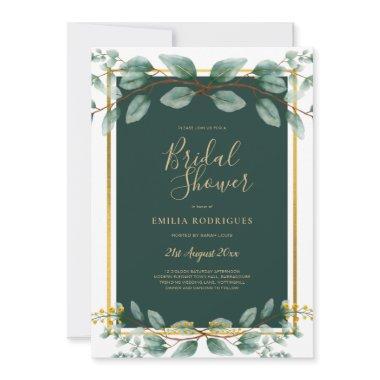 Eucalyptus  Greenery Gold QR Code Inv