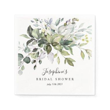 Eucalyptus Bridal Shower Paper Napkin's Napkins