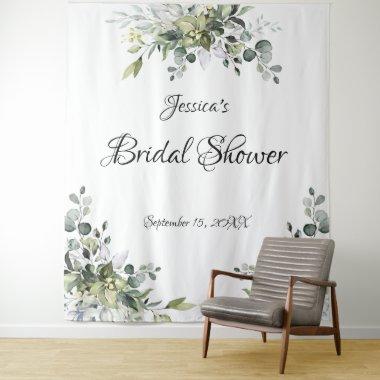 Eucalyptus Bridal Shower Photo Background Tapestry