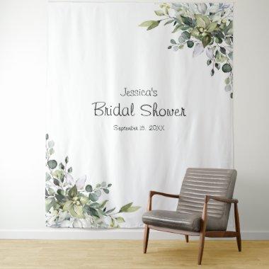 Eucalyptus Bridal Shower Photo Background Tapestry