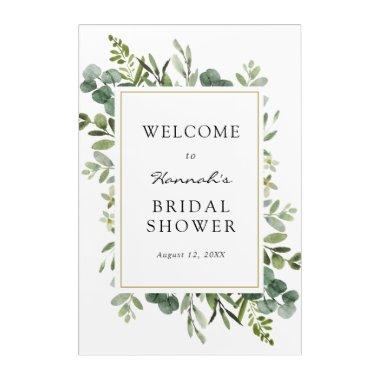 Eucalyptus Bridal Shower Welcome Sign Acrylic Print
