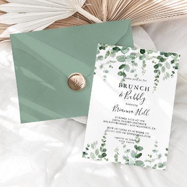 Eucalyptus Brunch and Bubbly Bridal Shower Invitations