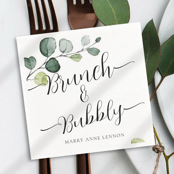 Eucalyptus Brunch and Bubbly  Napkins
