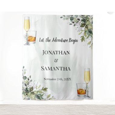Eucalyptus Bubbles & Bourbon Wedding Shower Tapest Tapestry
