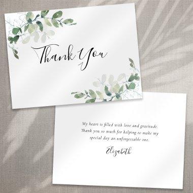 Eucalyptus Calligraphy  Thank You Note