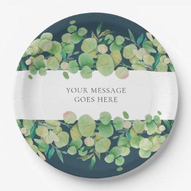 Eucalyptus Floral Paper Plates