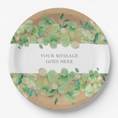 Eucalyptus Floral Paper Plates