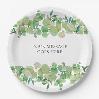 Eucalyptus Floral Paper Plates