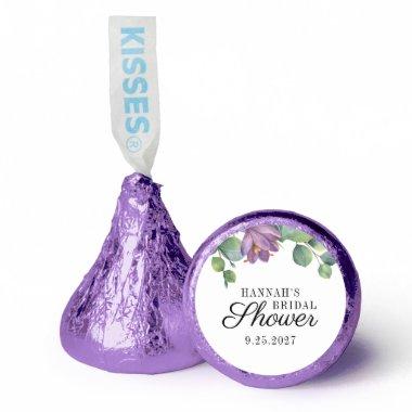 Eucalyptus Floral Purple Green Bridal Shower Hershey®'s Kisses®