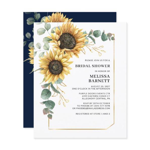 Eucalyptus Floral Sunflower  Invite