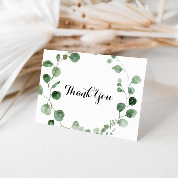 Eucalyptus Folded Wedding Thank You