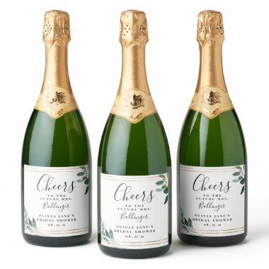 Eucalyptus Foliage  Sparkling Wine Label