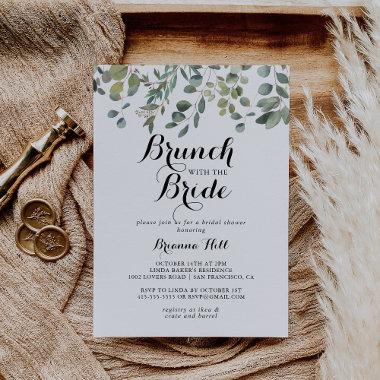 Eucalyptus Foliage Brunch with the Bride Shower Invitations