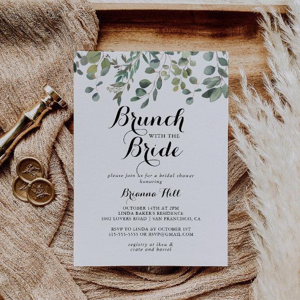 Eucalyptus Foliage Brunch with the Bride Shower Invitations