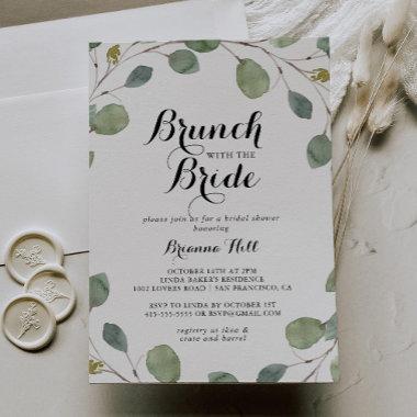 Eucalyptus Foliage Brunch with the Bride Shower Invitations