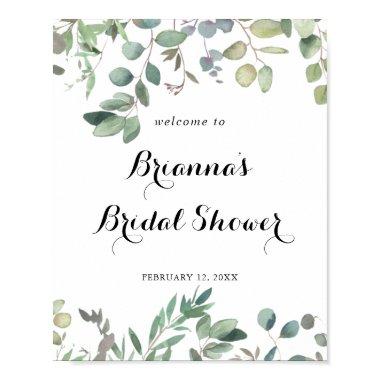 Eucalyptus Foliage Delight Bridal Shower Welcome Poster