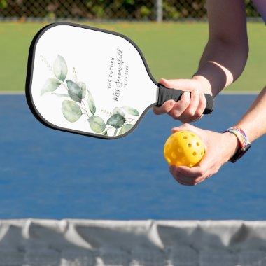 Eucalyptus Foliage Script  Pickleball Paddle