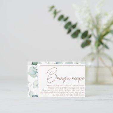Eucalyptus Frame Bridal Shower Recipe Invitations Request