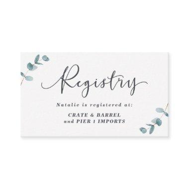 Eucalyptus Framed  Gift Registry Enclosure