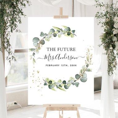 Eucalyptus Future Mrs. Photo Booth Backdrop Foam Board