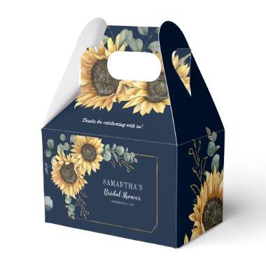 Eucalyptus Geometric Sunflower Bridal Shower Favor Boxes