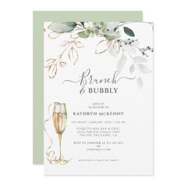 Eucalyptus Gold Calligraphy  Invitat