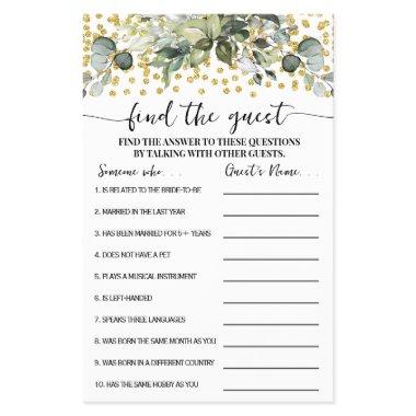 Eucalyptus Gold Find the Guest Shower Game  Flyer
