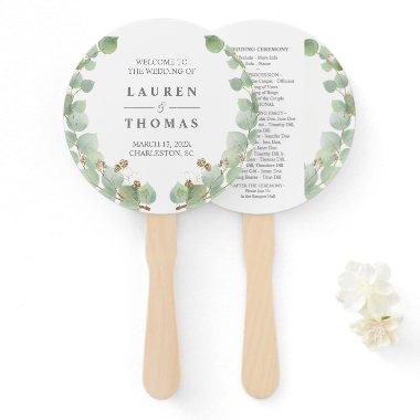 Eucalyptus Gold Glitter Fan Program
