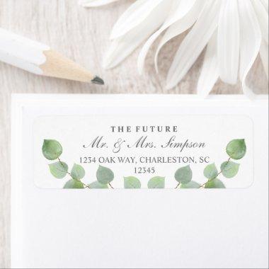 Eucalyptus Gold Glitter Return Address Labels