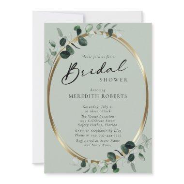 Eucalyptus Gold Modern Calligraphy