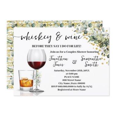 Eucalyptus Gold Whiskey & Wine Couples Shower