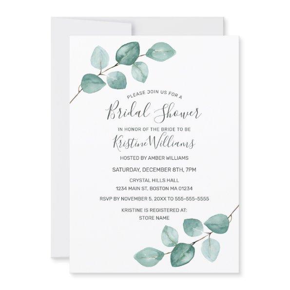Eucalyptus Greenery Black Virtual  In