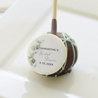 Eucalyptus Greenery Botanical Bridal Shower Cake Pops