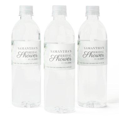 Eucalyptus Greenery Botanical  Water Bottle Label