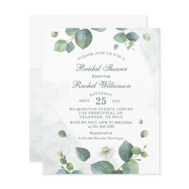 Eucalyptus Greenery Bridal Shower Invitations