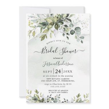 Eucalyptus Greenery Bridal Shower Invitations