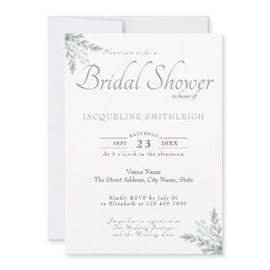 Eucalyptus Greenery Bridal Shower Invitations