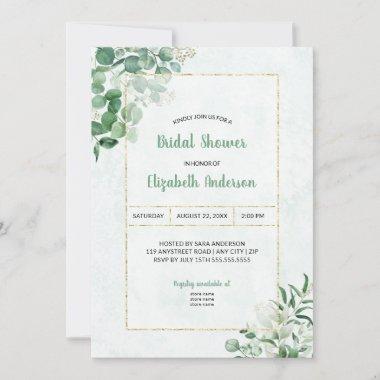 Eucalyptus Greenery Bridal Shower Invitations