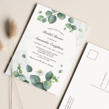 Eucalyptus Greenery Bridal Shower Invitation PostInvitations