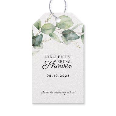 Eucalyptus Greenery Bridal Shower Thank You Favor Gift Tags